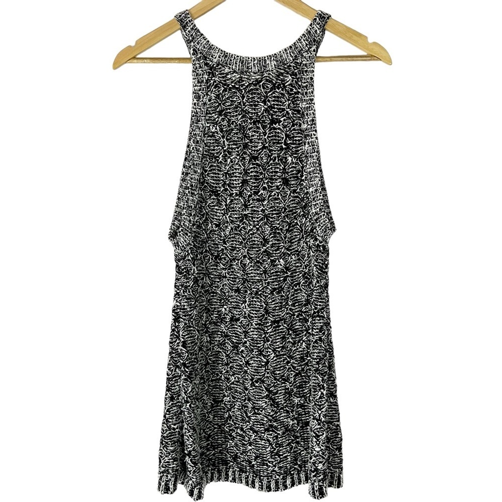 Anthropologie Black and White Knit Tank Dress
